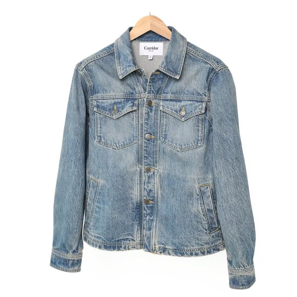 SOLD Corridor Italian Denim Trucker Jacket Corridor in Indigo Medium